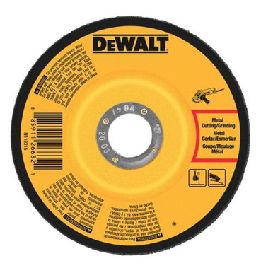 DeWALT® HP™ DW4545 Flat Depressed Center Wheel, 6 in Dia x 1/4 in THK, 7/8 in Center Hole, 24 Grit, Aluminum Oxide Abrasive