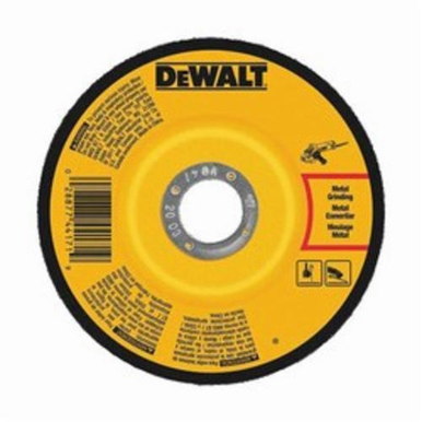 DeWALT® DWA4511H Depressed Center Wheel, 4-1/2 in Dia x 1/8 in THK, A24N Grit, Aluminum Oxide Abrasive