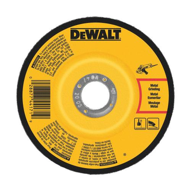 DeWALT® DW4547 Depressed Center Wheel, 7 in Dia x 1/4 in THK, 7/8 in Center Hole, A24N Grit, Aluminum Oxide Abrasive
