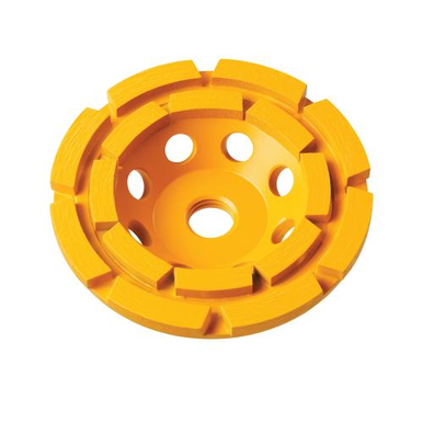 DeWALT® XP™ DW4777 Double Row General Purpose Cup Wheel, 5 in Dia x 1.1 in THK, Diamond Abrasive