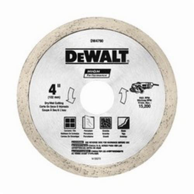 DeWALT® HP™ DW4790 High Performance Thin Kerf Diamond Saw Blade, 4 in Blade, 5/8 in, 7/8 in, 20 mm, Dry/Wet Cutting