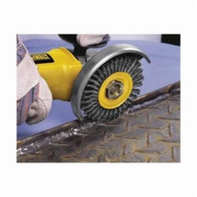 DeWALT® HP™ DW49202B Wheel Brush, 6 in Dia, 3/8 in W Face, 0.02 in Dia Stringer Bead Knot Filament/Wire, 5/8-11 Arbor Hole