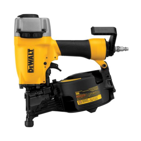 DeWALT® DW66C-1 Pneumatic Coil Nailer, 1-1/4 to 2-1/2 in Fastener, Coil Collation, 300 Nails Magazine, 70 to 120 psi