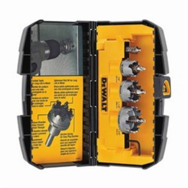 DeWALT® DWACM1802 General Purpose Hole Saw Kit, 3 Pieces, Carbide Tip