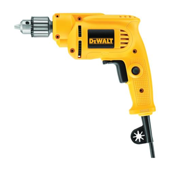 DeWALT® DWE1014 Lightweight VSR Drill, 3/8 in Keyed Chuck, 120 VAC, 0 to 2800 rpm Speed
