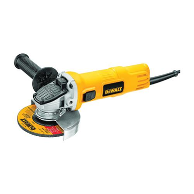 DeWALT® DWE4011 Small Angle Grinder, 4-1/2 in Dia Wheel, 5/8-11 Arbor/Shank, 120 VAC, For Wheel: Quick-Change™, Yellow, No, Slide Switch