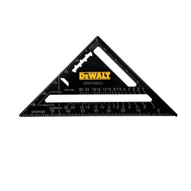 DeWALT® DWHT46031 Premium Rafter Square, 7 in L, 1/8 in Graduation, Aluminum