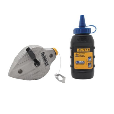 DeWALT® DWHT47309L Chalk Reel Kit With Blue Chalk, 100 ft L Twisted Cotton Line, 4 oz Chalk
