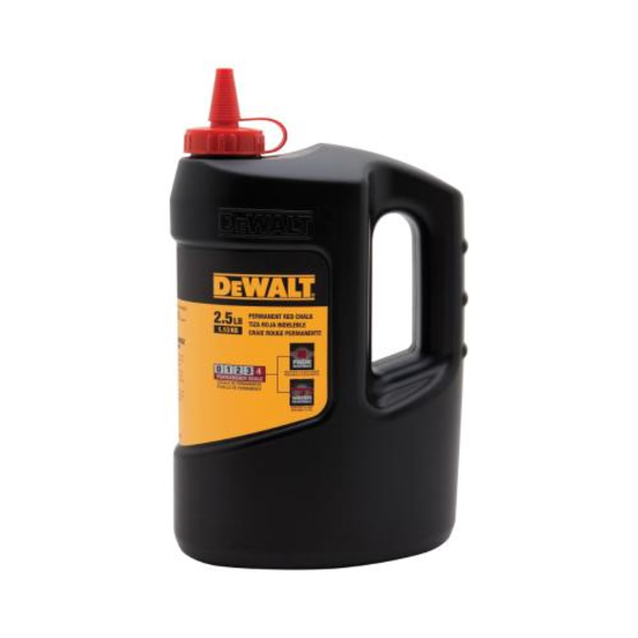 DeWALT® DWHT72716 Permanent Marking Chalk Refill, Red, 2.5 lb, Tethered Tip