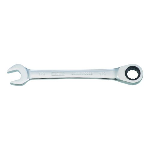 DeWALT® DWMT72293OSP Non-Reversible Combination Wrench, 1/2 in, 15 deg Offset, 6-15/32 in OAL, Steel, Polished Chrome, ASME B107.100