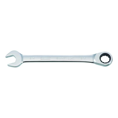 DeWALT® DWMT72297OSP Non-Reversible Combination Wrench, 3/4 in, 15 deg Offset, 9-11/16 in OAL, Steel, Polished Chrome, ASME B107.100