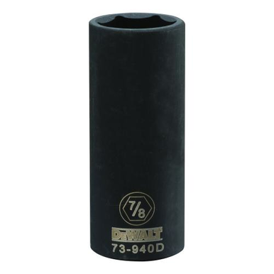 DeWALT® DWMT73940OSP Deep Length Socket, 1/2 in, 7/8 in