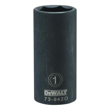 DeWALT® DWMT73942OSP Deep Length Socket, 1/2 in, 1 in