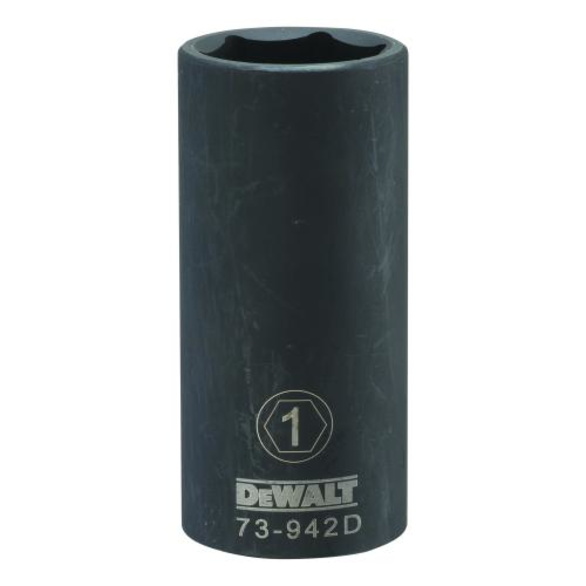 DeWALT® DWMT73942OSP Deep Length Socket, 1/2 in, 1 in