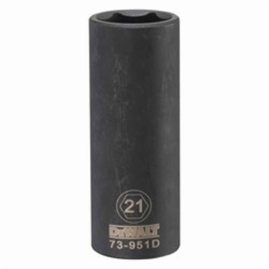 DeWALT® DWMT73951OSP Deep Length Socket, 1/2 in, 21 mm