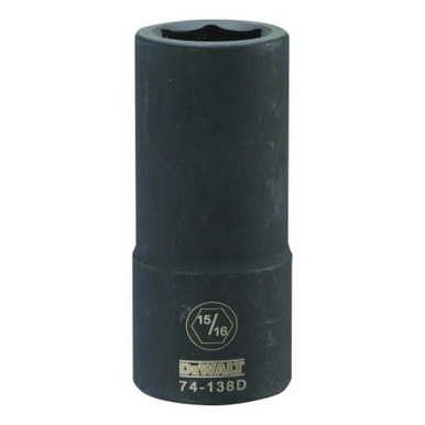 DeWALT® DWMT74138OSP Deep Length Socket, 3/4 in, 15/16 in