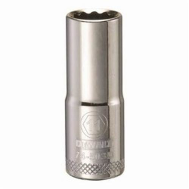 DeWALT® DWMT74503OSP Deep Length Socket, 3/8 in, 11 mm