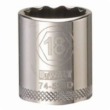 DeWALT® DWMT74523OSP Socket, 3/8 in, 18 mm