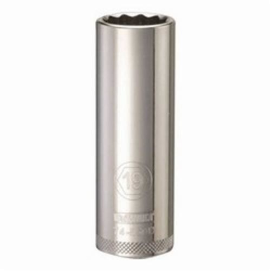 DeWALT® DWMT74550OSP Deep Length Socket, 1/2 in, 19 mm