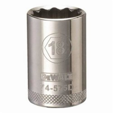 DeWALT® DWMT74575OSP Socket, 1/2 in Hex Drive, 18 mm