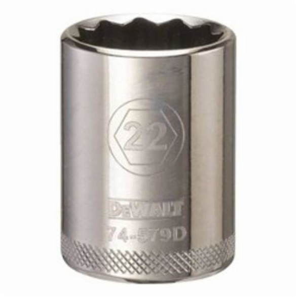 DeWALT® DWMT74579OSP Socket, 1/2 in Hex Drive, 22 mm
