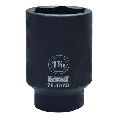 DeWALT® DWMT75107OSP Deep Length Socket, 1/2 in, 1-7/16 in