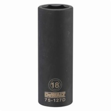 DeWALT® DWMT75127OSP Deep Length Socket, 1/2 in, 18 mm