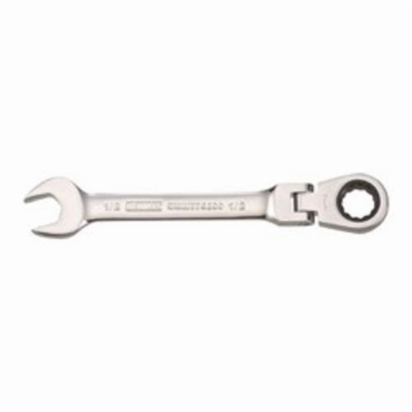 DeWALT® DWMT75200OSP Flex Head Combination Wrench, 1/2 in, 12 Points, 15 deg Offset, 6-1/16 in OAL, Steel, ASME B107.100