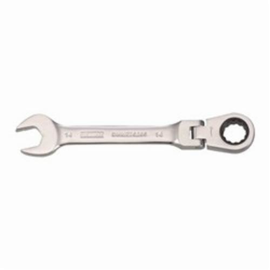 DeWALT® DWMT75205OSP Flex Head Combination Wrench, 14 mm, 15 deg Offset, 6-9/32 in OAL, Steel, ASME B107.100