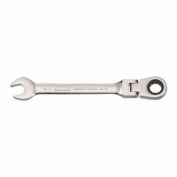 DeWALT® DWMT75210OSP Flex Head Combination Wrench, 3/8 in, 12 Points, 15 deg Offset, 5-11/32 in OAL, Steel, ASME B107.100