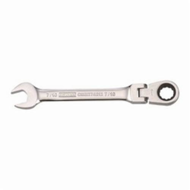 DeWALT® DWMT75212OSP Flex Head Combination Wrench, 7/16 in, 12 Points, 15 deg Offset, 5-9/16 in OAL, Steel, ASME B107.100