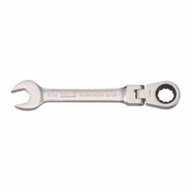 DeWALT® DWMT75213OSP Flex Head Combination Wrench, 9/16 in, 12 Points, 15 deg Offset, 6-9/32 in OAL, Steel, ASME B107.100