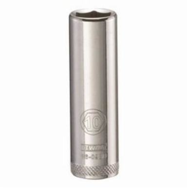 DeWALT® DWMT86098OSP Deep Length Socket, 1/4 in Hex Drive, 10 mm