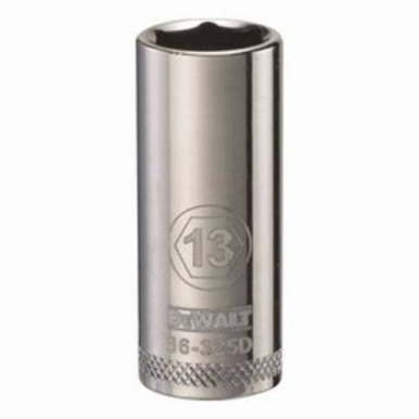 DeWALT® DWMT86325OSP Deep Length Socket, 3/8 in Hex Drive, 13 mm