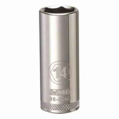 DeWALT® DWMT86326OSP Deep Length Socket, 3/8 in Hex Drive, 14 mm