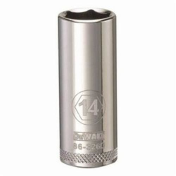 DeWALT® DWMT86326OSP Deep Length Socket, 3/8 in Hex Drive, 14 mm