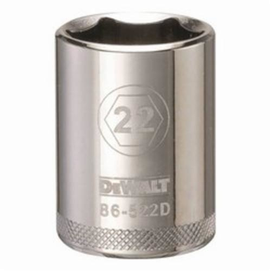 DeWALT® DWMT86522OSP Socket, 1/2 in Hex Drive, 22 mm