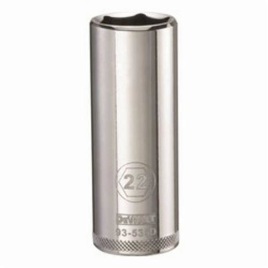 DeWALT® DWMT93536OSP Deep Length Socket, 1/2 in Hex Drive, 22 mm