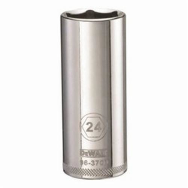 DeWALT® DWMT96370OSP Deep Length Socket, 1/2 in Hex Drive, 24 mm
