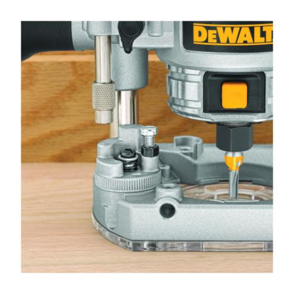 DeWALT® DWP611PK Compact Plunge Variable Speed Premium Router Kit With LED's, Rocker Switch, 1/4 in Chuck, 16000 to 27000 rpm Speed, 1-1/4 hp, 120 VAC