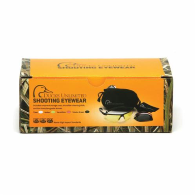 Ducks Unlimited® DUCAB2 Shooting Eyewear Kit, Anti-Scratch, Semi-Framed Frame, Black, Polycarbonate Lens, ANSI Z87.1, CAN/CSA Z94.3-07, CE EN166, MIL-PRF 32432