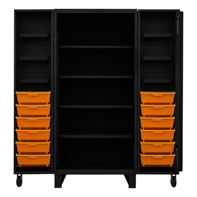 CABINET 12 GAUGE 4 SHELF 6 DOOR TRAY