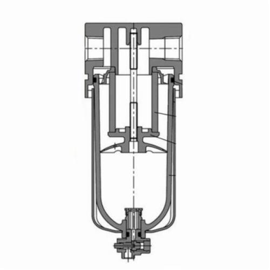 Dynabrade® 10648 Glass Bowl Assembly, For Use With 10671 1/2 in NPT Filter