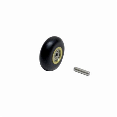 Dynabrade® 11079 Round Radiused Face Contact Wheel, 3/8 in ID x 1 in OD x 3/8 in W, 70 Duro Rubber Wheel