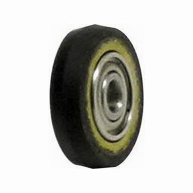 Dynabrade® 11085 V-Shaped Face Contact Wheel, 3/8 in ID x 1 in OD x 3/8 in W, 90 Duro Urethane Wheel