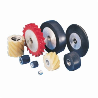 Dynabrade® 11633 Contact Wheel, 2 in Dia x 1 in W, 5/8 in ID, Crowned Face, 40 Duro Rubber Wheel