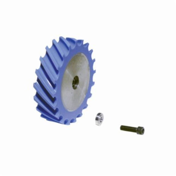 Dynabrade® 11636 Contact Wheel Assembly, 4 in Dia x 1 in W, 5/8 in ID, 80 Duro Urethane Wheel