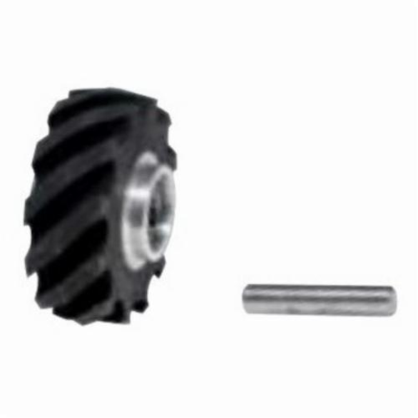 Dynabrade® 15346 Contact Wheel Assembly, Crowned Surface, 5/8 in ID x 2 in OD x 5/8 in W, 40 Duro Rubber Wheel