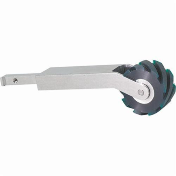 Dynabrade® 15375 Contact Arm Assembly, 4 in Reach, 1 in W x 24 in L, 70 Duro Serrated Rubber Wheel