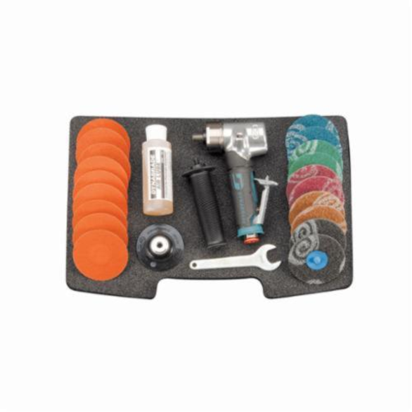Dynabrade® 48420 Gearless Handheld Disc Sander Kit, 3 in Disc, 0.7 hp, 23 cfm, 90 psi